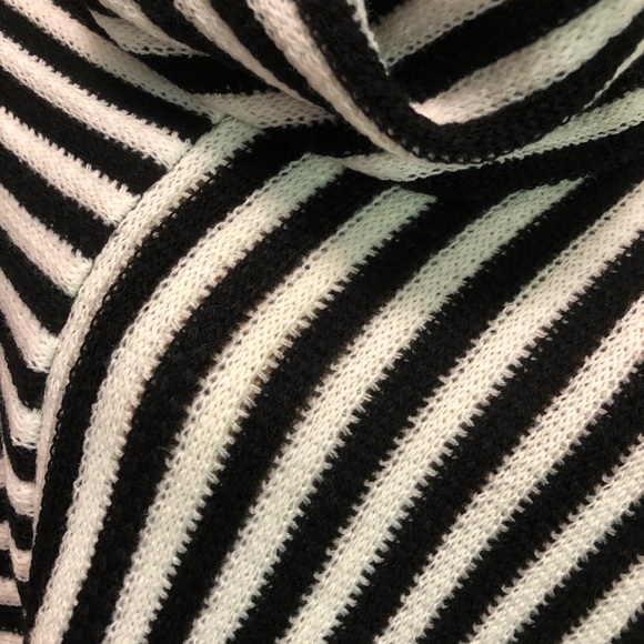 Striped Cowl Neck Poncho - Picture 5 of 8